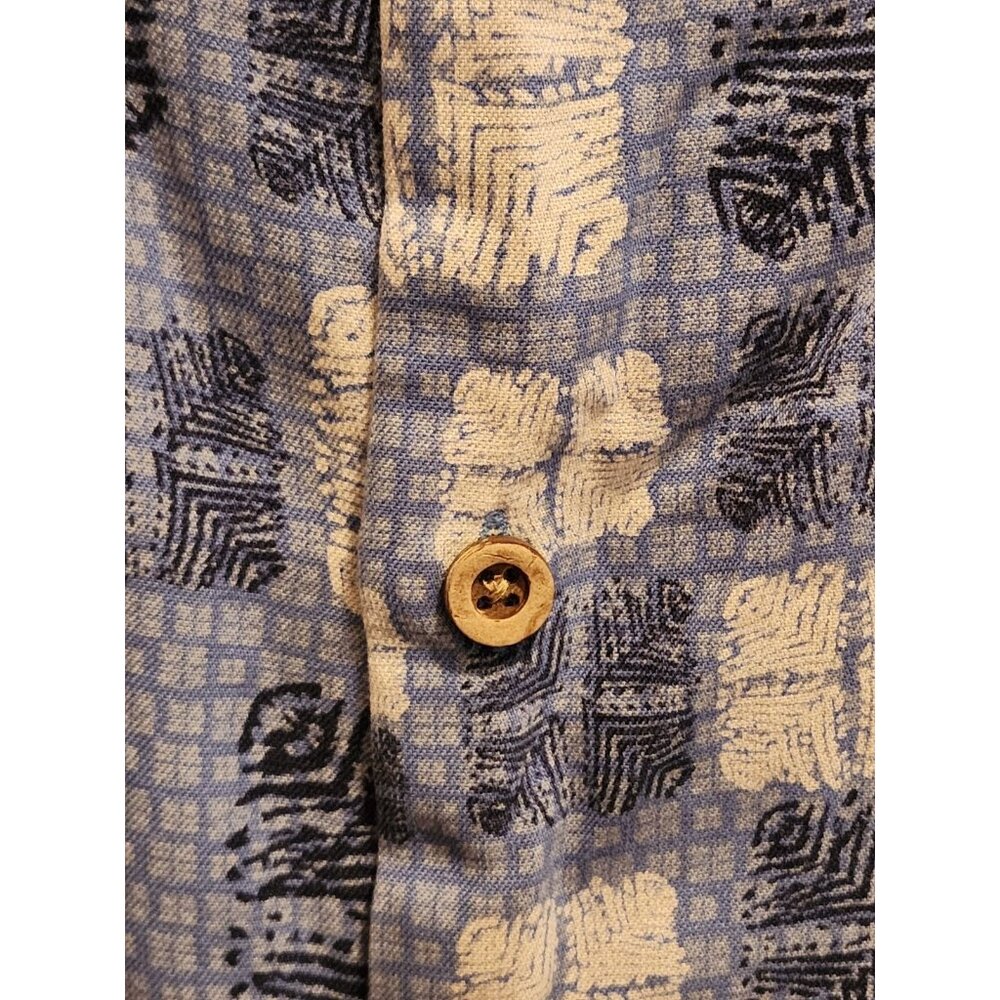 Nat Nast Mens Short Sleeve Button Up Hawaiian Camp Shirt Silk Blend Blue Sz XXL - Picture 8 of 14